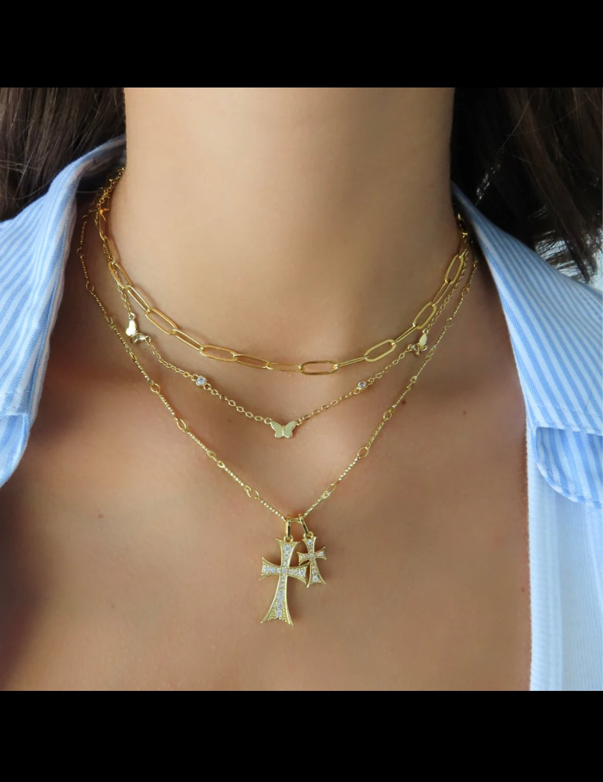 Double Cross Me Necklace